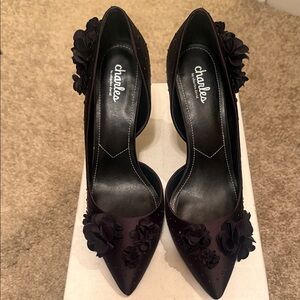 Charlies Black Floral Heels
